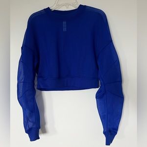 Alo yoga XS Mesh Row Blue Crop Top